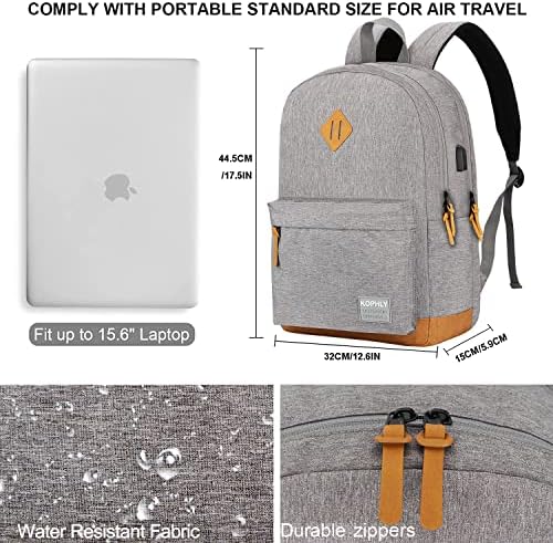 Supacool Backpack de laptop de transporte leve com porto de carregamento USB para homens e mulheres, mochila grande para