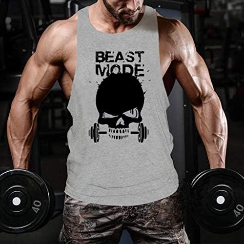 Gzxisi Men's Gym Bodybuilding Stringer tanque de tanque de treino muscular Camisa cortada com fitness sem mangas colete