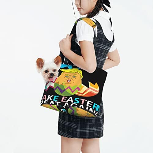 Donald Trump ovo Faça da Páscoa ótima novamente bolsas de carrinho de estimação para cães pequenos Tote Bag Saco