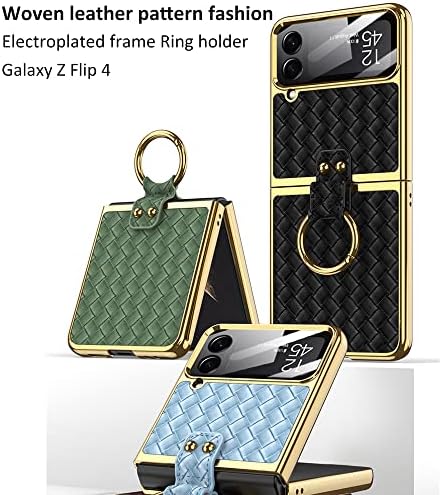 Caixa Shieid Samsung Z Flip 4 com anel, galaxy z flip 4 estojo com anel, estojo de proteção ao estilo de empresa