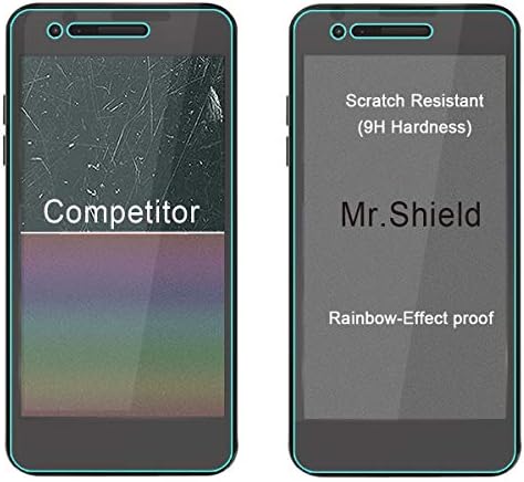Mr.Shield [3-Pack] projetado para LG K8 [Protetor de tela de vidro temperado] [vidro Japão com dureza 9H] com substituição ao longo da vida