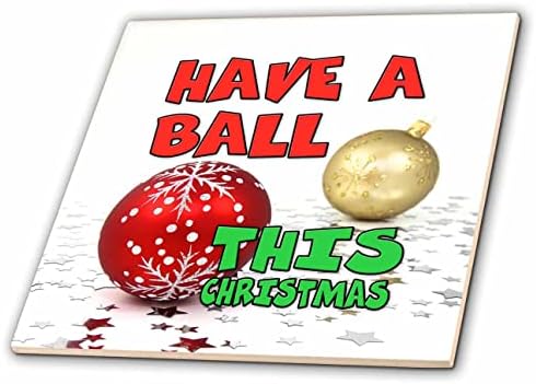 A imagem 3drose de palavras tem uma bola neste Natal - azulejos
