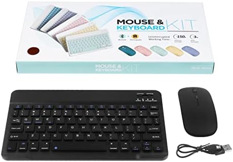 O teclado Bluetooth e a combinação de mouse, o mouse de teclado sem fio portátil Ultra Slim Recarregável Conjunto de Mouse