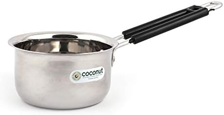 Molho de aço inoxidável de coco Pan - 1 unidade - capacidade - 1300 ml, cor - prata - dimensão -17 cms