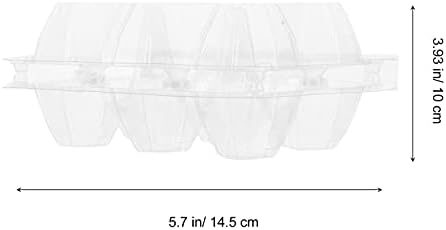 Plates dobráveis ​​do doitool 20pcs Caixa de bandeja de ovo 6 slots Slots Ovo Plástico Caixa de ovo Caixa de pára -choque