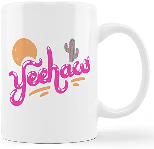 Kunlisa Country Ocidental Yeehaw Cactus Sunset Paisagem Caneca Cerâmica Caneca Céfil de Café de Céfilos Merc, Copa da caneca da moda,