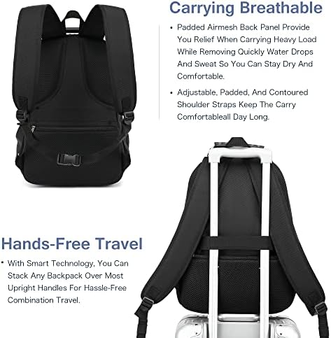 Mochila Boniyee laptop para homens - estilos de livros da faculdade para viagens diárias e viagens - mochila de laptop de viagem