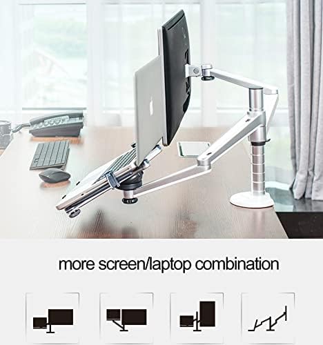 Braço duplo de mesa multimídia 25 polegadas LCD Monior Portador+ laptop titular tabela de suporte completo MONITOR DO MONITOR DO MONITO