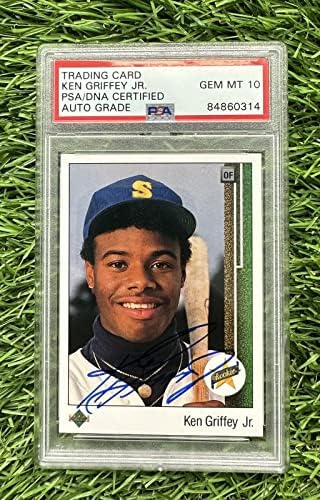 Ken Griffey Jr. 1989 Deck superior nº 1 Cartão de beisebol assinado PSA 10 Auto - Baseball Slabbed Carts autografados