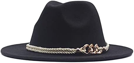 Chapéus de feltro para mulheres Western moda Ajustável Chapéus de pescadores de caminhão Chapéu elegante retro unissex