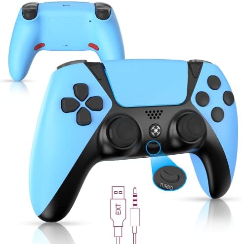 Controlador sem fio azul ymir para controlador PS4, Wiv77 Elite Remote Compatível com o controlador PlayStation 4, controle