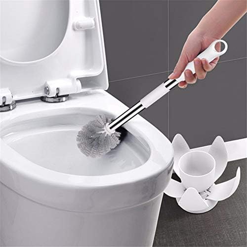 Pincel de limpeza do banheiro witpak pincel de banheiro do banheiro com base no interruptor semi-automático de base bem fechada odor lótus base elegante branco