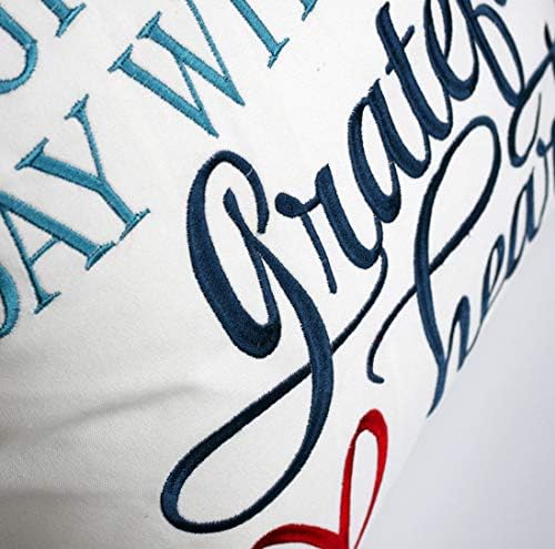 Cascas de travesseiro de citação inspirada bordados dedoto, capa de travesseiro decorativo quadrado de 18 polegadas