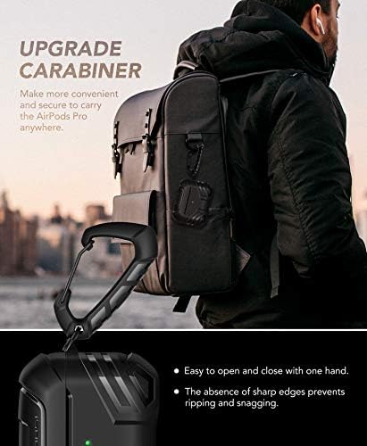 Mobosi Vanguard Armour Series Military AirPods Pro Case, Caso de capa protetora de casca dura de corpo inteiro Case