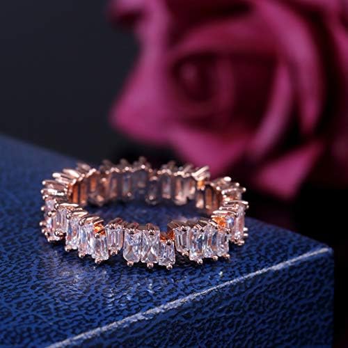 Retro simples de metal de metal barra vertical zircão de zircão anel de jóias presentes para um presente para uma namorada, namorado, família