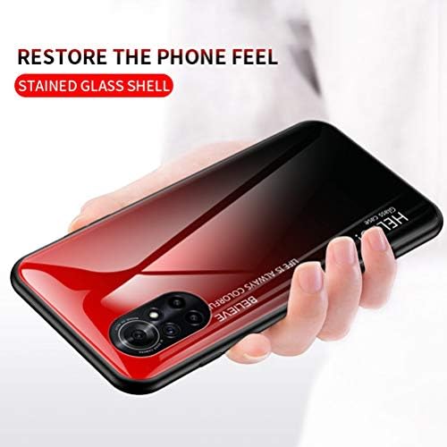 Caso Lusheng para Huawei Nova 8 5G, Casca de capa de vidro de vidro temperado com cor de vidro temperado de gradiente