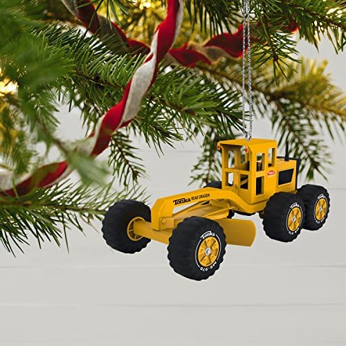 Ornamento de Natal da Hallmark Keetake 2018 datado, Mighty Tonka Road Grader