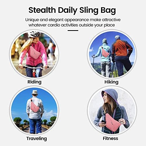 Saco de Sling de Zomake para Mulheres Homens: Mochila Crossbody Sling - Mini bolsa de peito resistente à água para caminhadas