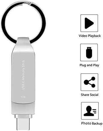 USB 1TB Flash Drive Telefone USB C Drive de polegar Android Stick Memory Stick Stick 1 TB USB3.1 Tipo C Richwell para