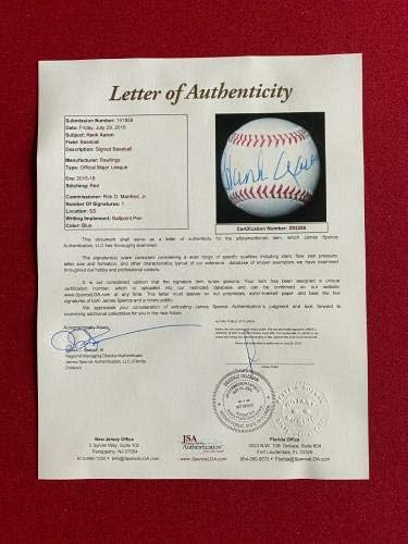 Hank Aaron, autografado beisebol oficial - beisebol autografado