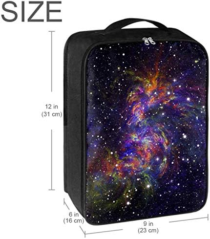 Nanmma Sacos de sapatos portáteis de viagem com zíper Galaxy Gym Sport Shoe Tote Sags Fit Up até o tamanho 12