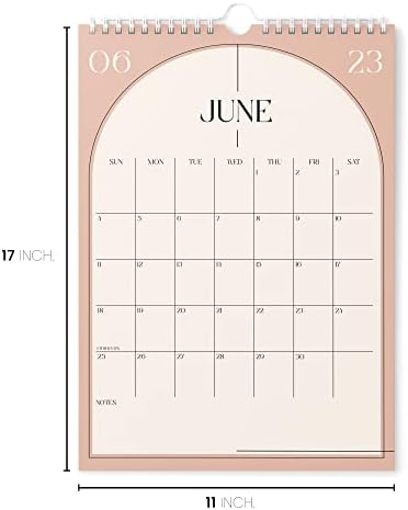 Calendário 2023 - VERTICAL 11X17 2023 O calendário da parede vai até junho de 2024 - Planejamento fácil com o calendário