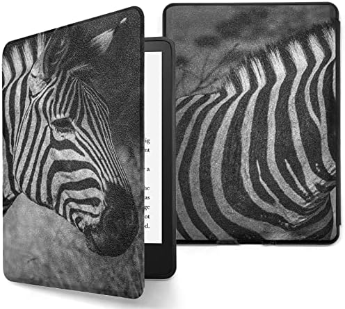 O eBook cobre e os casos e -book Paperwhite compatível com 6,8 Kindle Paperwhite 11ª geração em preto e branco zebra ebook