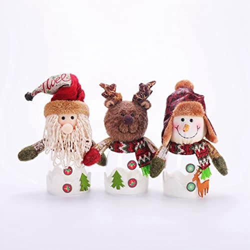 Pretyzoom Gift for Santa Candy Food Contêiner de Natal Ornamento de Natal Padrão de Armazenamento de Partido Claus Jar