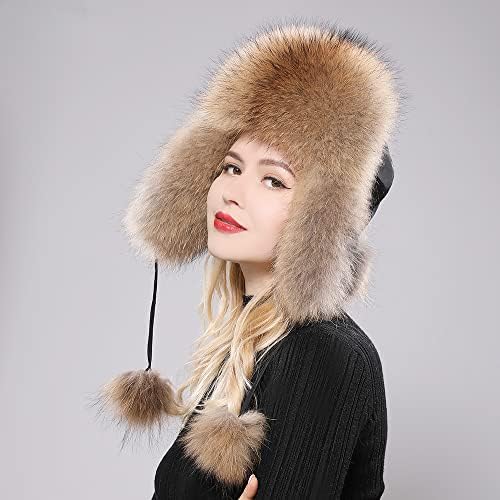 Chapé o chapéu de chapéu de esqui de aviador russo feminino