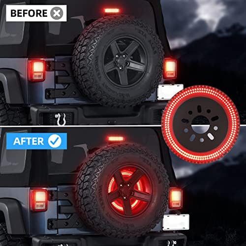 Luz de freio de pneu de 3 lados de 3 lados, luz da roda LED de 400pcs, plug-n-play 3ª terceira luz de freio compatível