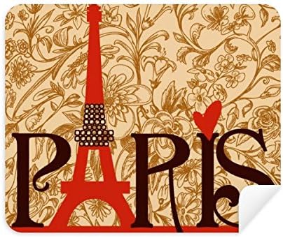 Eiffel Tower Paris France Country City Culture Limping Tela Cleaner 2pcs Camurça Fabric