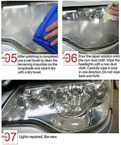 Afgqiang 9h Car Headlamp Lens Restaurador Reparador Ferramenta de limpeza de polimento líquido 30ml