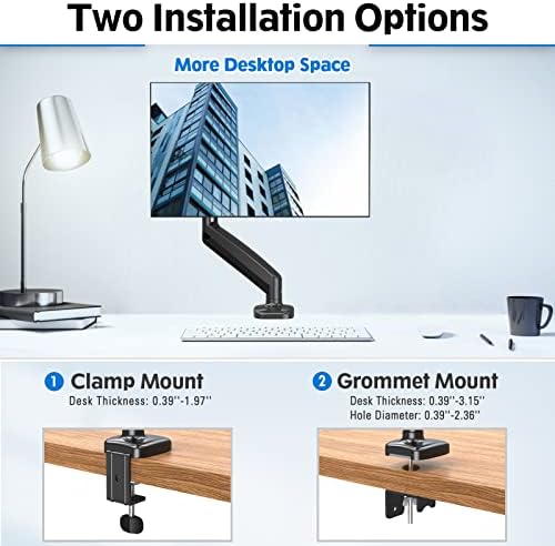 Montap Single Monitor Desk Stand e Monitor único Montagem de parede