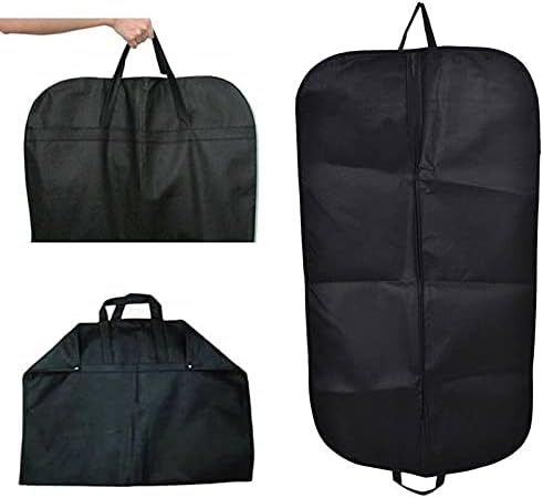 Bolsa de vestuário de vestido preto para mulheres para viajar sacos de trajes pendurados para pendurar sacolas de