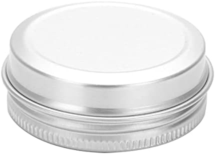 HGGDKDG 12pcs parafuso Top redondo latas de alumínio Latas de armazenamento Recipientes com janela transparente para bálsamos e jóias
