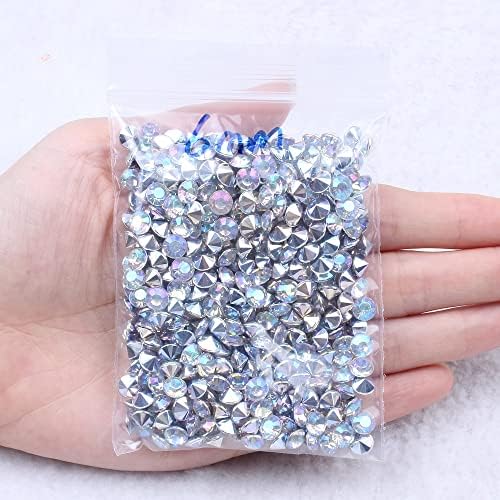 Strass em acrílico brilhante muitas cores 6mm 500pcs Pedras de ponto de aponturas soltas contas de estescadas soltas decorações de arte