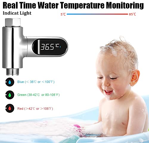 Termômetro de chuveiro Display Digital Screen 360 ° Rotativo Termômetro de água para bebê Celsius/Fahrenheit Display para