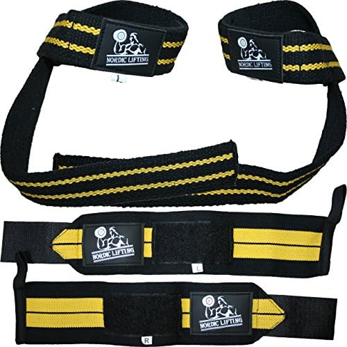 Pacote de pulseiras e tiras de elevação - pacote amarelo com bola de slam 30lb