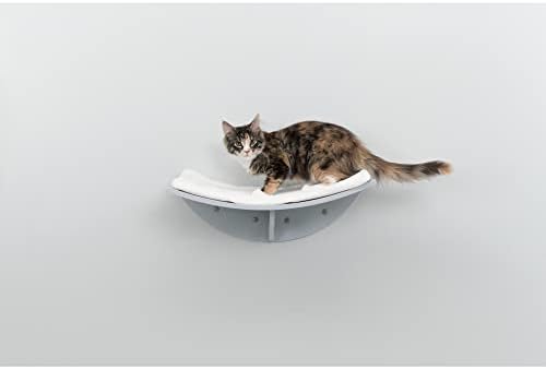 Trixie Lea Wall Mount Perch xl, prateleira de gato, cama de gato, espreguiçadeira, móveis de gato, cinza, 11 x 19,