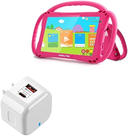 Carregador de ondas de caixa compatível com topelotek infantil tablet infantil708 - minicube pd, carregador de parede