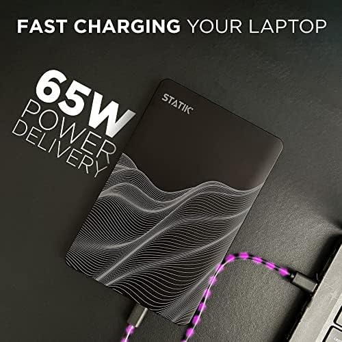 Statik 65W Power Bank para laptop, telefone, tablet - 20000mAh Laptop Power Bank, USB -C Charging portátil de carregamento