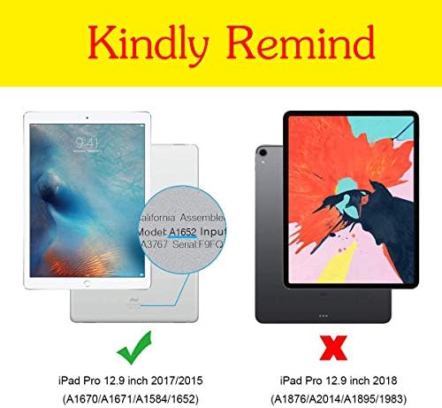 iPad Pro 12,9 polegadas 2ª/1ª geração 2017/2015 CASO, DMAOS Livro vintage Premium classificado como tampa de couro falsa fólio