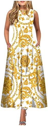 Vestidos de verão de fqzwong para mulheres 2023 Elegantes Clube de Partido Elegante Vestidos de Sol Long Maxi Sexy Vintage Beach Destas Resort Desgaste