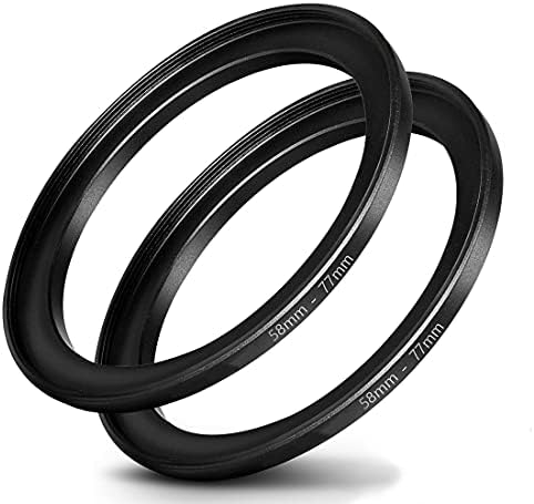 Ring de 58 mm-77mm para cima [lente de 58 mm a 77 mm], lente de anel de filtro da lente da câmera de fanzr, alumínio premium,