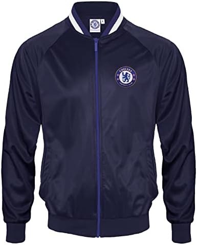 Chelsea Football Club Official Soccer Gift Mens Retro Track Top Jacket