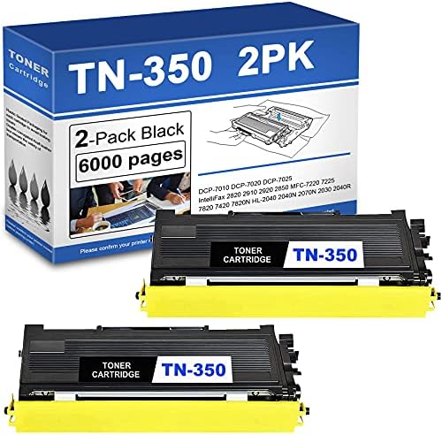 2 pacote TN350 Substituição do cartucho de toner preto para irmão TN-350 DCP-7010 7020 Intellifax 2820 MFC-7220 7240 HL-2030 2040 Toner da impressora.