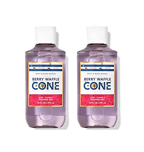 Bath & Body Works Berry Waffle Cone Shower Gel Conjuntos de presentes 1oz 2 pacote 20 fl oz