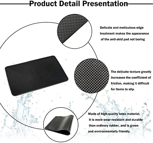 Painel de carro Anti-deslizamento Padra de borracha, 10,6 x 5.9 Dash Dashboard de carro de carro universa