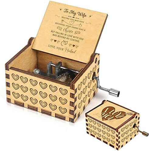 Lingoobi Music Box para esposa, presentes para a esposa do marido para o dia das mães, você é meu sol pequenas caixas de