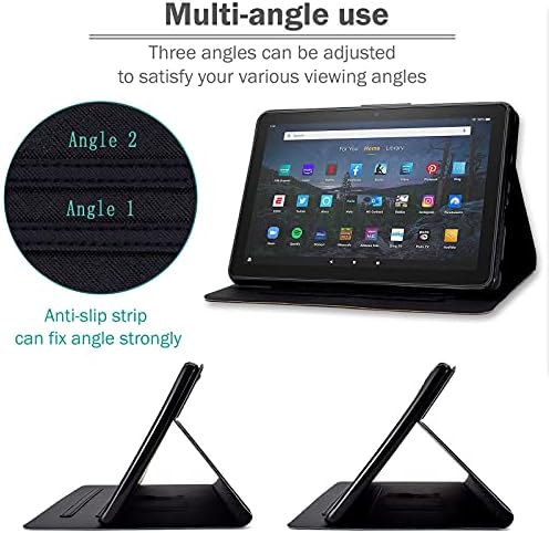 Caso Bilionn para o novo Tablet All-New Kindle Fire HD 10 & HD 10 Plus, com despertar/sono e protetor de tela, crânio